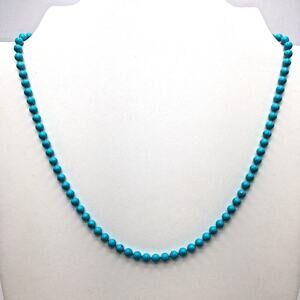 Vintage Oops A Daisy Turquoise Cold Enamel Metal Ball Chain * Some Paint Loss